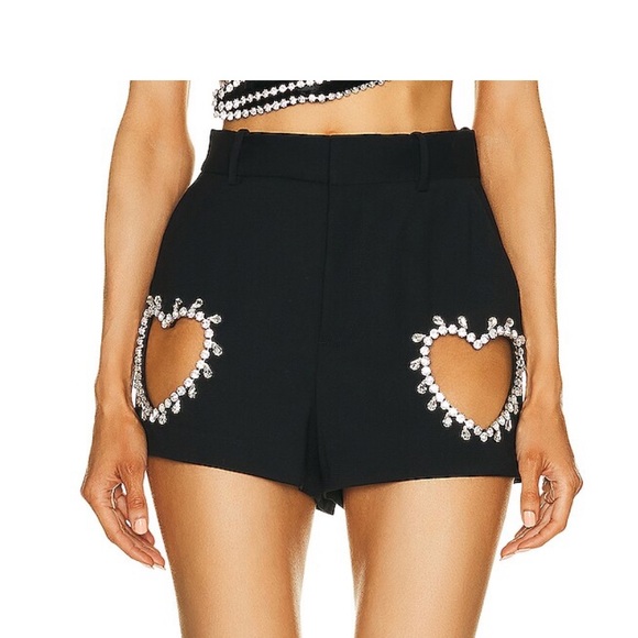 AREA Crystal Heart Cutout Short - Picture 3 of 9